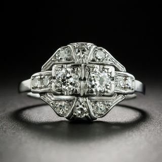 Art Deco Moi et Toi Petite Diamond Ring - 2
