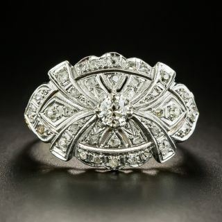 Art Deco Navette-Shaped Diamond Ring - 3