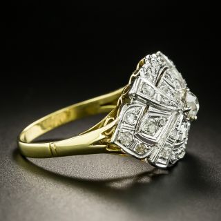 Art Deco Navette-Shaped Diamond Ring