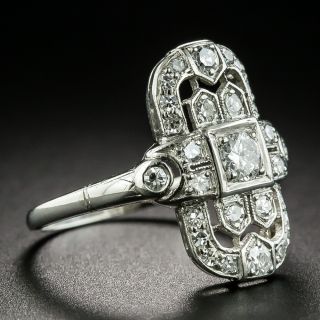 Art Deco Openwork Diamond Dinner Ring