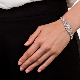 Art Deco Platinum and Diamond Bracelet 