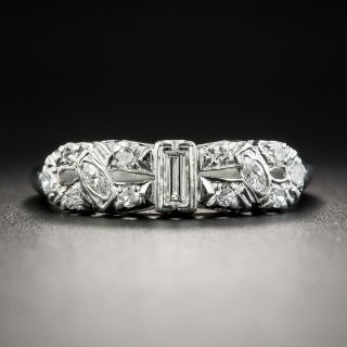 Art Deco Platinum Diamond Band Ring