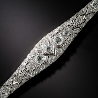 Art Deco Platinum Diamond Bracelet  - 2