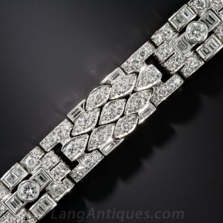 Art Deco Platinum Diamond Bracelet - 1