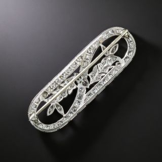  Art Deco Platinum Diamond Brooch