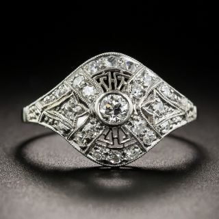 Art Deco Platinum Diamond 'Cigar Band' Ring