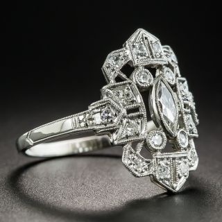 Art Deco Platinum Diamond Dinner Ring