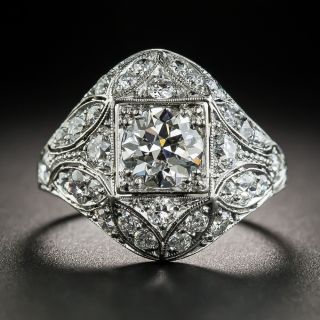 Art Deco 'Platinum Diamond Ring - 2