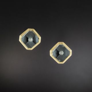 Art Deco Quartz and Diamond Earrings - 2
