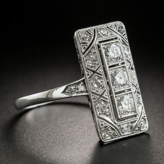 Art Deco Rectangular Diamond Dinner Ring