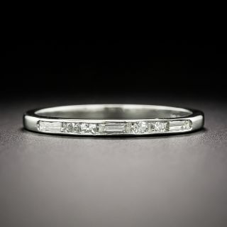 Art Deco Round and Baguette Diamond Band - 3