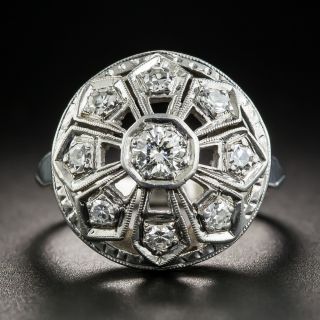 Art Deco Round Diamond Dinner Ring - 2