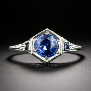 Art Deco Sapphire Filigree Ring - 3