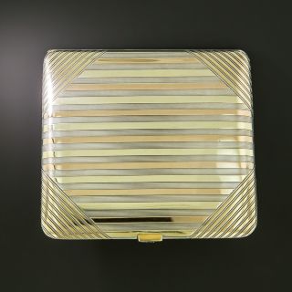 Art Deco Silver And Two-Tone Gold Cigarette Case - 3