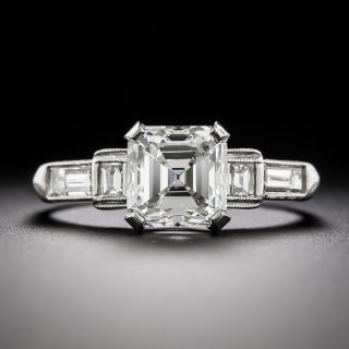 Art Deco Square Step-Cut 1.91 Carat Diamond Engagement Ring - GIA H VS1 - 2