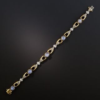 Art Deco Star Sapphire and Diamond Bracelet