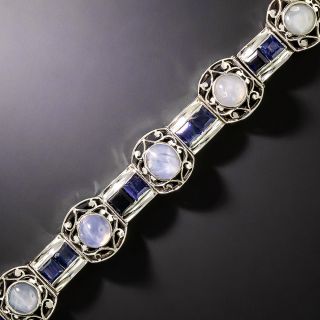 Art Deco Star Sapphire and Sapphire Bracelet - 3