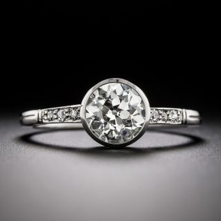 Art Deco Style 1.09 Carat Diamond Engagement Ring - GIA H SI1 - 2
