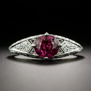Art Deco-Style 1.63 Carat Ruby And Diamond Ring - GIA  - 2