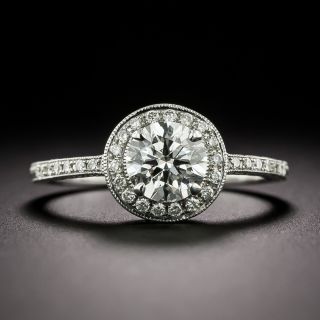 Art Deco Style .78 Carat Diamond Engagement Ring - GIA G VS1 - 1
