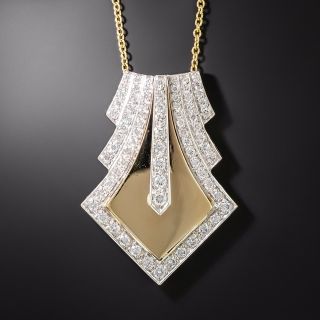 Art Deco-Style Diamond Arrow Pendant - 1