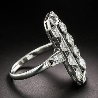 Art Deco-Style Onyx and Diamond Dinner Ring
