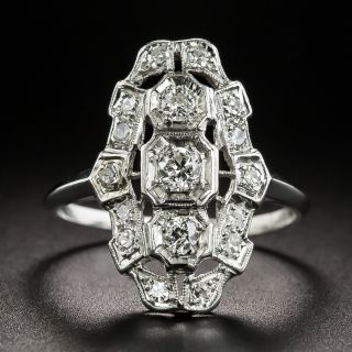 Art Deco Three-Stone Diamond Dinner Ring - 3