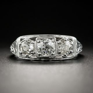Art Deco Three-Stone Diamond Ring - 1
