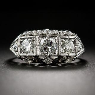 Art Deco Three-Stone Diamond Ring - 2
