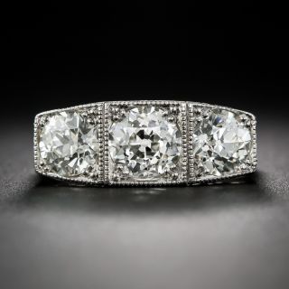 Art Deco Three-Stone Diamond Ring - 5