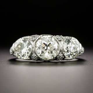 Art Deco Three-Stone Diamond Ring - GIA - 3
