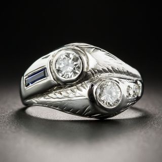 Art Deco Toi et Moi  Diamond Ring - 2