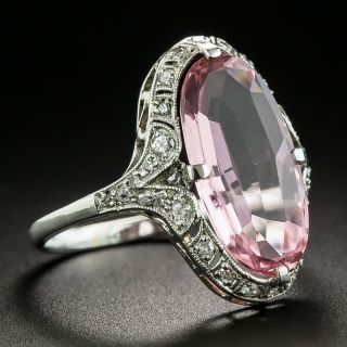 Art Deco Tourmaline and Diamond Dinner Ring