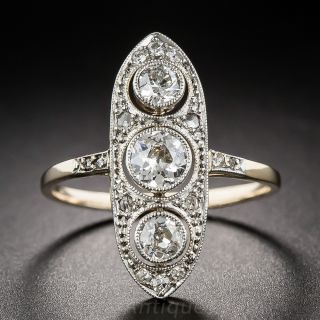 Art Deco Triple-Diamond Dinner Ring