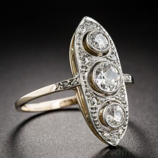 Art Deco Triple-Diamond Dinner Ring