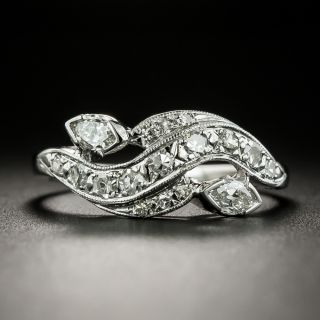 Art Deco Twin Marquise Diamond Band Ring - 2