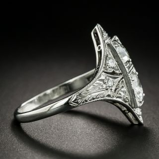 Art Deco Twin-Stone Diamond Dinner Ring