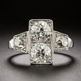 Art Deco Twin-Stone 'Toi et Moi' Diamond Ring - 3