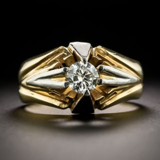 Art Deco Two-Tone .50 Carat Diamond Ring - 3