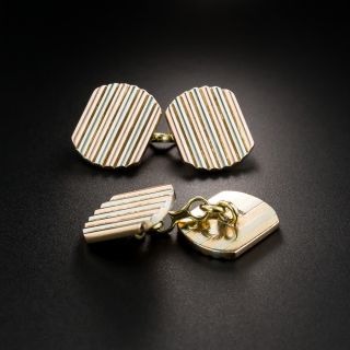 Art Deco Two-Tone Cufflinks