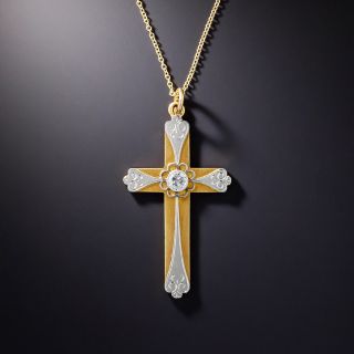 Art Deco Two-Tone Diamond Cross, c.1927 - 1