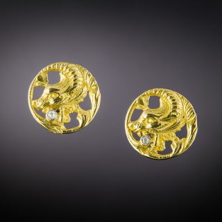 Art Nouveau Chimera Earrings - 2