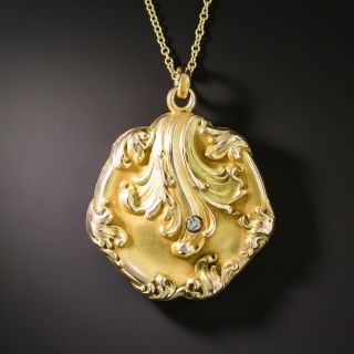 Art Nouveau Diamond-Accented Locket - 3