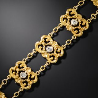 Art Nouveau Diamond Link Bracelet - 3