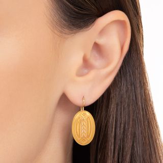 Art Nouveau Gold Earrings by Brassler