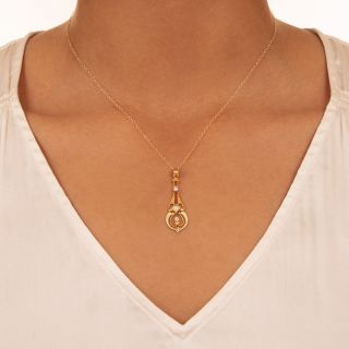 Art Nouveau Opal, Pearl and Enamel Necklace