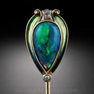 Art Nouveau Opal Stickpin - 1