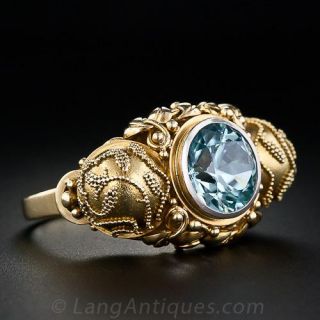Blue Zircon Ring by Meister 