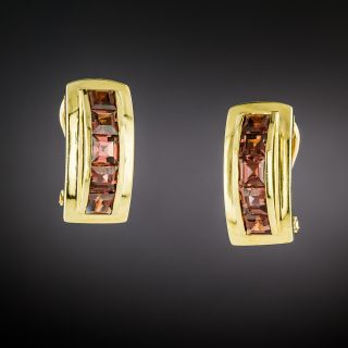 Garnet Hoop Earrings by Ilaro - 2