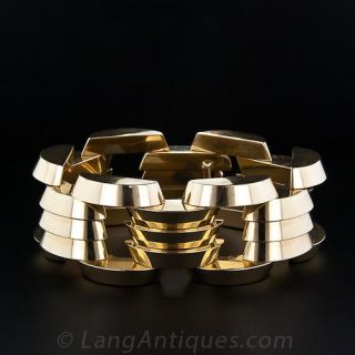 Bold Gold Retro Bracelet